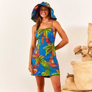 FARM RIO SUNNY DAY LINEN BLEND MINI NWT
